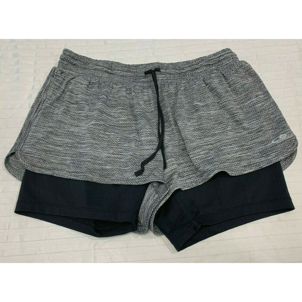 CHAMPION WOMENS ATHLETIC SHORTS 2 IN 1 SIZE M